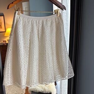 Maeve White/Ivory Eyelet Skater Skirt